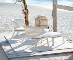 Seashell Lounge Chair with Cushions, Stackable - Image 2