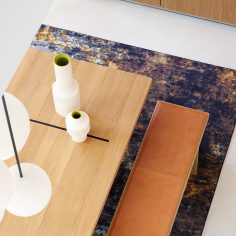 b Solitaire Table & Bench - Image 3