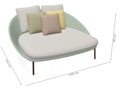 Twins Double Chaise Longue (Outdoor)