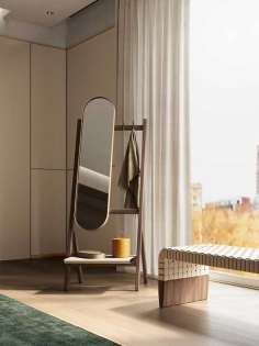 Ren Standing Mirror with Hangers - Image 4