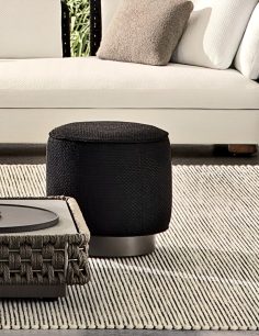 Yves Round Lounge Ottoman - Image 2