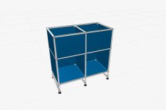 USM Vinyl Storage Cabinet x2 X Symbol - Image 2